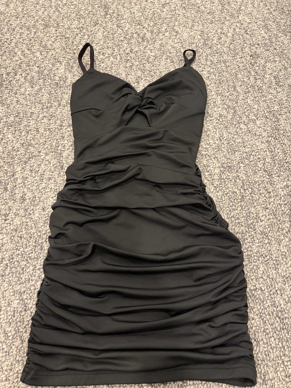 Katie J NYC Black Ruched Bodycon Dress - Classic Women's Party Dress